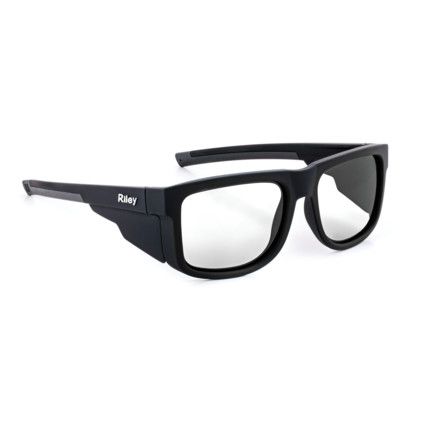 Navigator, Safety Glasses, Clear Lens, Black Frame, Anti-Fog/Low Energy Impact-resistant/Scratch-resistant/UV-resistant