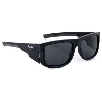 Navigator, Safety Glasses, Grey Lens, Black Frame, Anti-Fog/Low Energy Impact-resistant/Scratch-resistant/UV-resistant