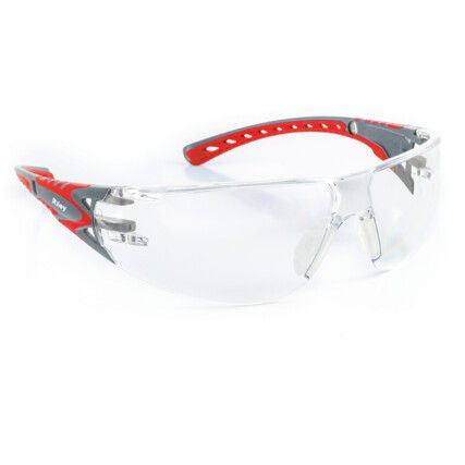 Stream Evo Small, Safety Glasses, Clear Lens, Wraparound Frame, Blue/Grey Frame, Anti-Fog/Impact-resistant/UV-resistant