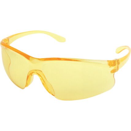 Mir, Safety Glasses, Amber Lens, Frameless, Yellow Frame, Anti-Mist/Impact-resistant/Scratch-resistant/UV-resistant