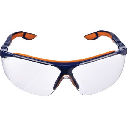 I-Vo Supravision, Safety Glasses, Clear Lens, Half-Frame, Blue/Orange Frame, Anti-Fog/High Temperature Resistant/Impact-resistant/Scratch-resistant/UV-resistant