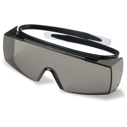 Super OTG, Safety Glasses, Grey Lens, Black Frame, Chemical-resistant/Scratch-resistant/Sun Glare/UV-resistant