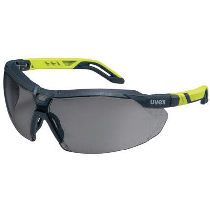 Safety Glasses, Grey Lens, Grey/Lime Frame, Anti-Fog/Scratch-resistant