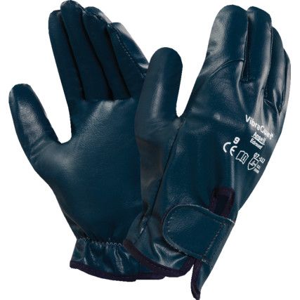 07-112 Vibraguard, Anti Vibration Gloves, Blue, Gelfôm™/Interlock Cotton, Nitrile Coating, EN388: 2003, 3, 2, 2, 1, Size 9