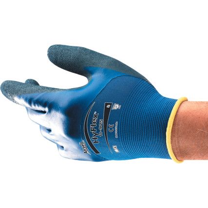 11-925 HyFlex® Fortix Mechanical Hazard Gloves, Blue, Nylon Liner, Nitrile Coating, EN388: 2016, 4, 1, 1, 1, A, Size 11