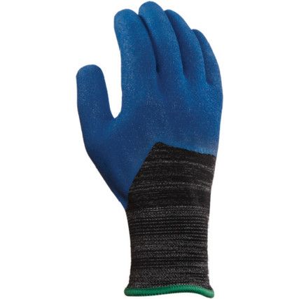 11-947 HyFlex® Intercept Cut Resistant Gloves, Black/Blue, Nitrile 3/4 Coated, EN388: 2016, 4, X, 4, 2, B, Size 7