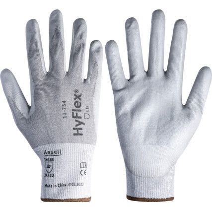 11-754  HyFlex Ultralight Cut Resistant Gloves D-Rated, Size 8, Touchscreen Compatible