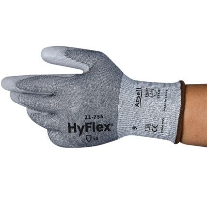 11-755  HyFlex Ultralight Cut Resistant Gloves E-Rated, Size 9, Touchscreen Compatible