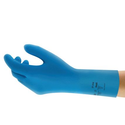 37-310 Alphatec, Chemical Resistant Gloves, Blue, Nitrile, Unlined, Size 10