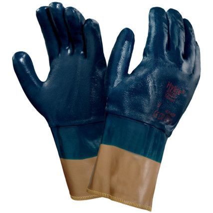 47-409 Hylite Mechanical Hazard Gloves, Blue, Interlock Cotton Liner, Full Nitrile Coating, EN388: 2016, 3, 1, 1, 1, A, Size 10