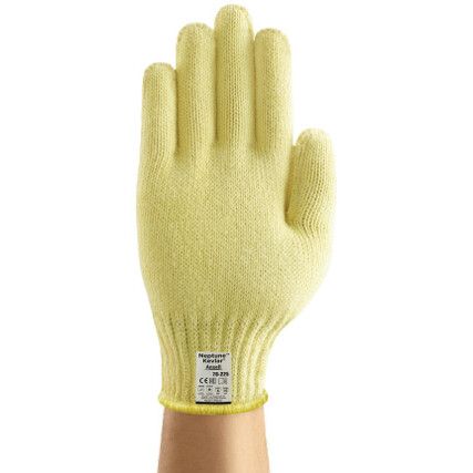 70-225 Neptune Cut & Heat Resistant Gloves, Yellow, Kevlar, Unlined, PVC Coating, EN388: 2016, 1, 4, 4, X, D, Size 10