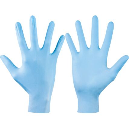 92-200 VersaTouch Disposable Gloves, Blue, Nitrile, 2.8mil Thickness, Powder Free, Size 10, Pack of 100