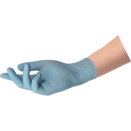 Microflex 93-833 Disposable Gloves, Blue, Nitrile, 2.8mil Thickness, Powder Free, Size 10, Pack of 230