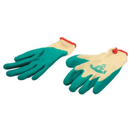 Cut Resistant Gloves, Natural/Green, Latex Palm, Knitted Liner, EN388: 2003, 2, 2, 4, 3, Size 8