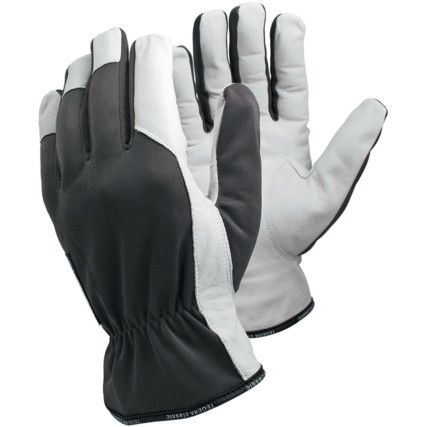 115 Tegera® Mechanical Hazard Gloves, Grey/White, Nylon Liner, Leather Coating, EN388: 2016, 2, 0, 1, 1, X, Size 8