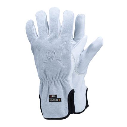 TEGERA 7780 COWHIDE CUT-C CAT.III GLOVES WHITE/GREY SZ-7 (PR)