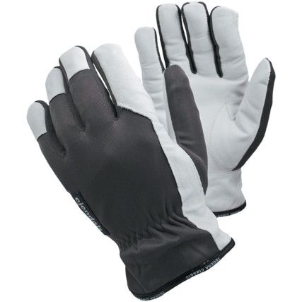 Tegera, Cut Resistant Gloves, Grey/White, EN388: 2016, 2, X, 2, 1, C, Leather Palm, Kevlar®, Size 9