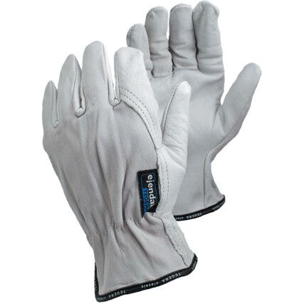 640 Tegera® Mechanical Hazard Gloves, White, Unlined, Leather Coating, EN388: 2016, 2, 0, 2, 1, X, Size 9