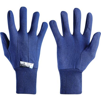 767 Tegera, General Handling Gloves, Blue, Cotton/Jersey Coating, Unlined, Size 10