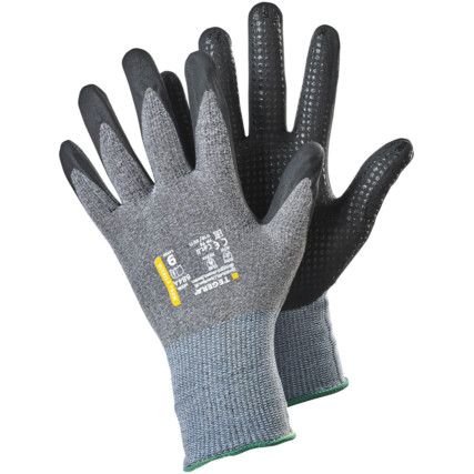 884A Tegera, General Handling Gloves, Black/Grey, Nitrile Coating, Nylon Liner, Size 8