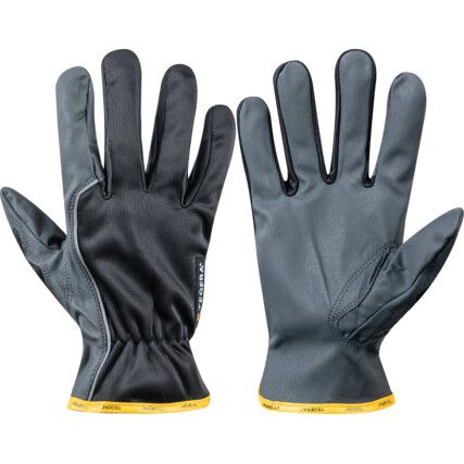 9100 Tegera® Pro Mechanical Hazard Gloves, Black/Grey, Nylon Liner, Microthan® Coating, EN388: 2016, 1, 1, 2, 1, X, Size 9