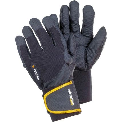 TEGERA 9183 MICROTHANE+ CAT.II GLOVES BLACK/YELLOW SZ-9 (PR)