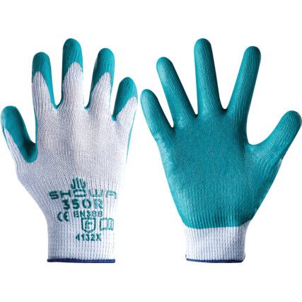 Cut Resistant Gloves, Green/Grey, Nitrile Coating, EN388: 2016, 4, 1, 3, 2, X, Size 7