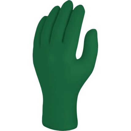 TX4525 Disposable Gloves, Green, Nitrile, 4.5mil Thickness, Powder Free, Size M, Pack of 100