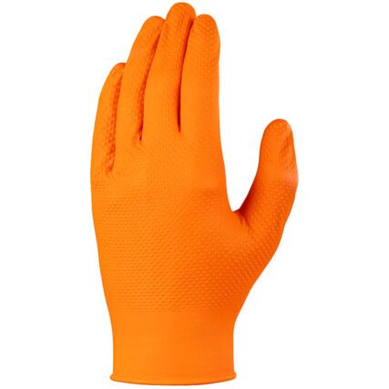 TX725 Disposable Gloves, Orange, Nitrile, 7mil Thickness, Powder Free, Size 2XL, Pack of 100