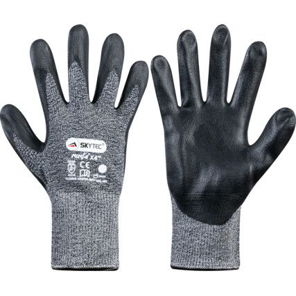 Ninja X4, Cut Resistant Gloves, Black/Grey, EN388: 2003, 4, 4, 3, 2, Bi-Polymer Palm, Nylon, Size 9