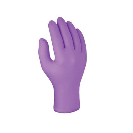 Iris Disposable Gloves, Purple, Nitrile, 4.3mil Thickness, Powder Free, Size 10, Pack of 100