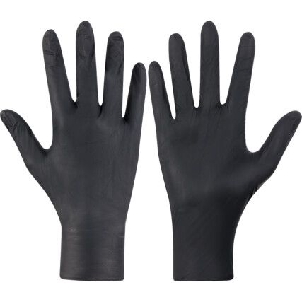 5.5G Black Nitrile Disposable Glove (M) (BX-100)