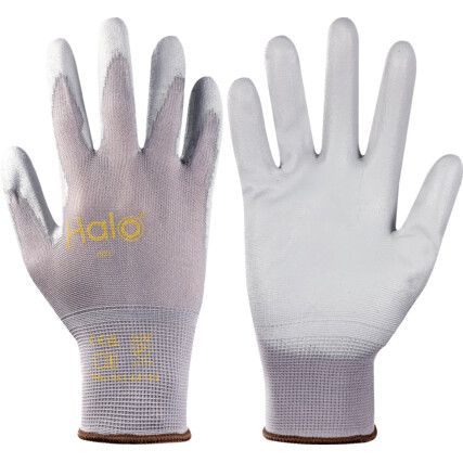 Mechanical Hazard Gloves, Grey, Nylon Liner, Polyurethane Coating, EN388: 2016, 4, 1, 4, 1, X, Size 11