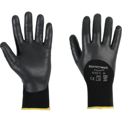 2232272 Polytril Mix Mechanical Hazard Gloves, Black, Polyamide Liner, Nitrile Coating, EN388: 2016, 4, 1, 2, 1, X, Size 10