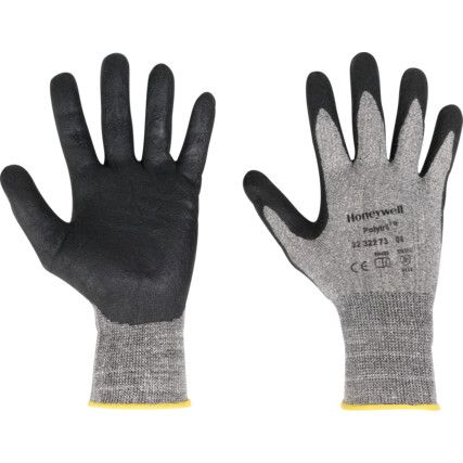 2232273 Polytril Mix Mechanical Hazard Gloves, Black/Grey, Cotton/Polyamide Liner, Nitrile Coating, EN388: 2003, 4, 1, 2, 1, Size 9