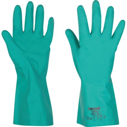 2094831 Powercoat Nitraf, Chemical Resistant Gloves, Green, Nitrile, Cotton Flocked Liner, Size 10