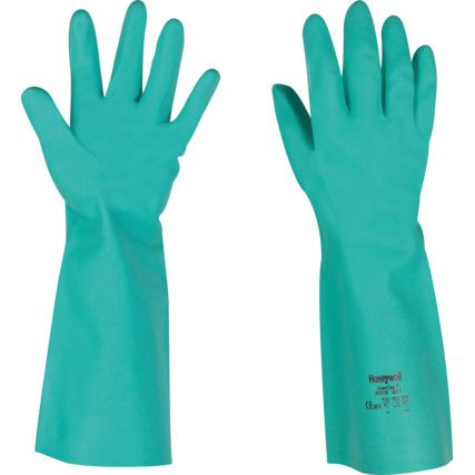 2095301 Powercoat Nitraf, Chemical Resistant Gloves, Green, Nitrile, Cotton Flocked Liner, Size 9