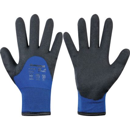 NF11HD Cold Grip, Cold Resistant Gloves, Blue/Black, Synthetic Fiber Liner, Nitrile Coating, Size 11