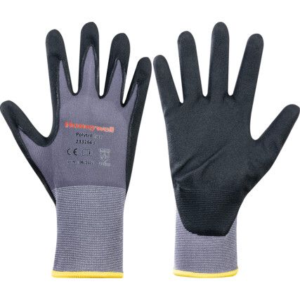 2332663 Polytril™ Flex, General Handling Gloves, Black/Grey, Nitrile Coating, Polyamide Liner, Size 8