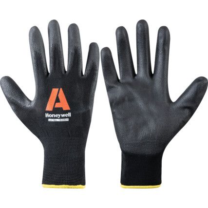 2132251 Vertigo Check & Go, General Handling Gloves, Black, Polyurethane Coating, Polyamide Liner, Size 10