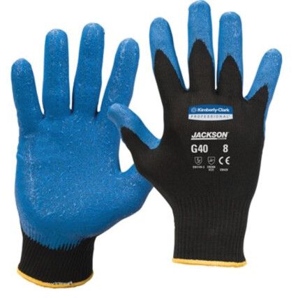 Mechanical Hazard Gloves, Blue, Nylon Liner, Nitrile Coating, EN388: 2016, 3, 1, 2, 1, X, Size 7