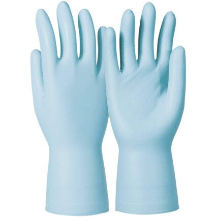 Dermatril 743 Disposable Gloves, Blue, Nitrile, 7.9mil Thickness, Powder Free, Size 11, Pack of 50