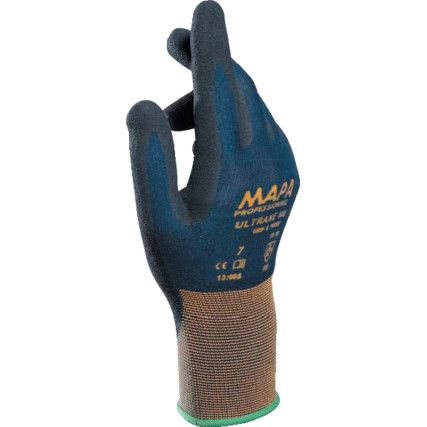 Ultrane 500 Mechanical Hazard Gloves, Black/Blue, Textile Liner, Nitrile Coating, EN388: 2003, 4, 1, 2, 1, Size 11