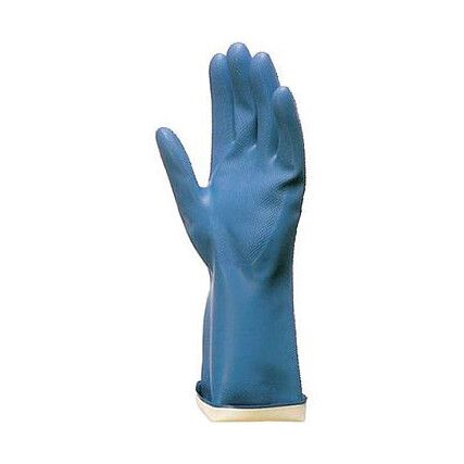 Ultranitril 495, Chemical Resistant Gloves, Blue, Nitrile, Cotton Flocked Liner, Size 10