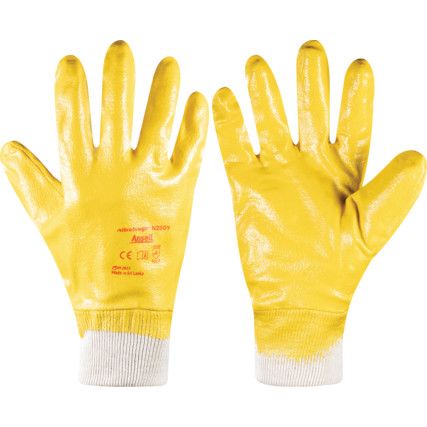 N250B Nitrotough Mechanical Hazard Gloves, Blue, Cotton Liner, Nitrile Coating, EN388: 2016, 4, 1, 1, 1, A, Size 9