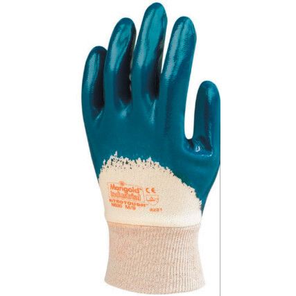 Nitrotough, Cut Resistant Gloves, Blue/White, Nitrile Coating, EN388: 2016, 4, 2, 2, 1, B, Size 10