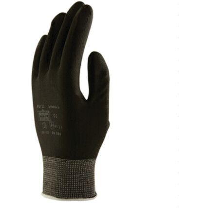 PX120 Mechanical Hazard Gloves, Black, Nylon Liner, Polyurethane Coating, EN388: 2003, 4, 1, 2, 1, Size 11