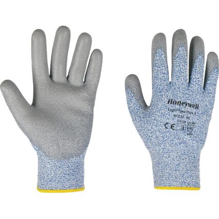 Cut Resistant Gloves, Green, EN388: 2016, 4, X, 4, 3, C, PU Palm Coated, Dyneema®, Size 11