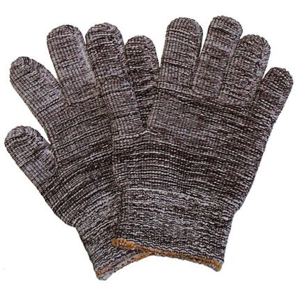 Strongotherm, Cut Resistant Gloves, Brown, Cotton/Nylon/Polyester Liner, Uncoated, EN388: 2016, 3, X, 4, X, C, Size 8