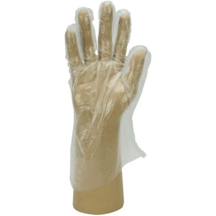 SHIELD CLEAR EMBOSSED BOXED PE GLOVES (L) (BX-100)